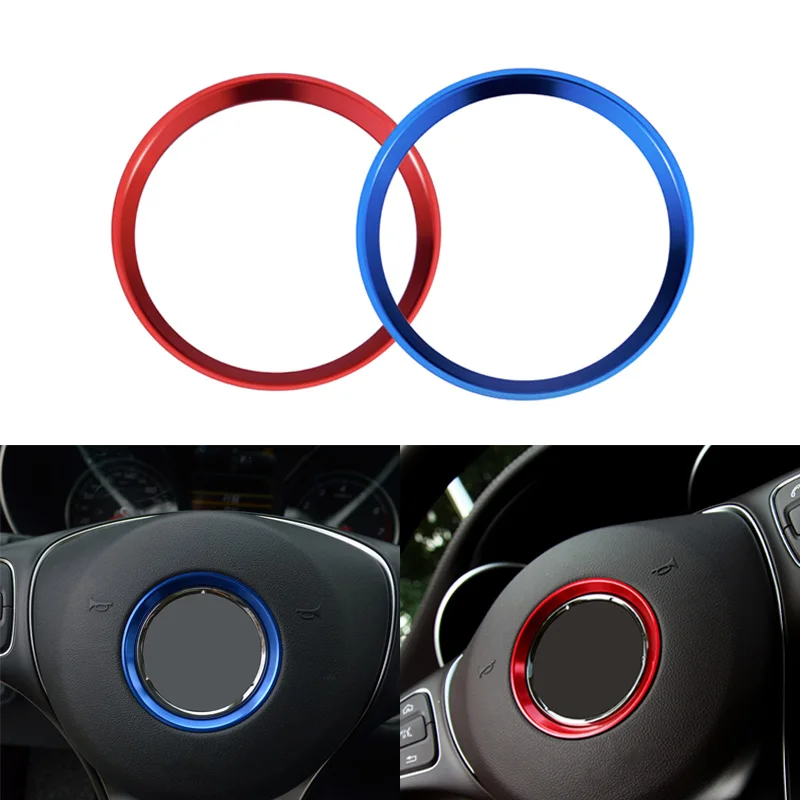 Car Steering Wheel Center Decor Ring Logo Trim for Mercedes Benz C E CLA GLA GLC 