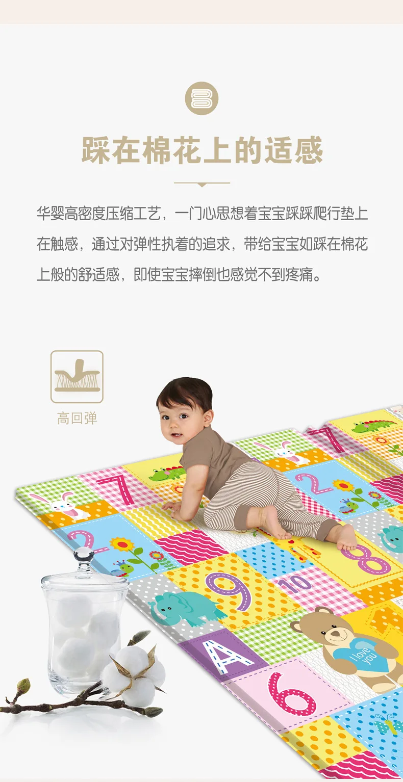 Huaying новые продукты, экологически чистое детское одеяло для ползания, детский коврик для ползания, Детская гостиная, толстый двусторонний коврик
