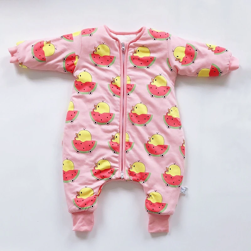 Chicken New Winter Girls Jumpsuits Cartoon Animal Boys Overalls Cotton Baby Rompers Thicken Warm Children Sleepwear For Kids 1-4 Years - Цвет: Chicken