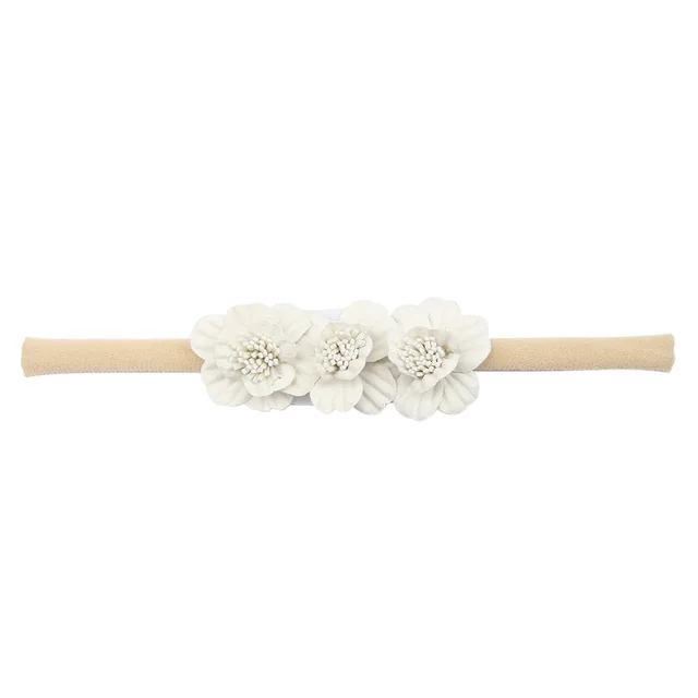 Fashion Florals Flower Headband Newborn Baby Elastic Princess Hairbands Child Kids Pearl Fresh Style Cute Headwear Gifts 14