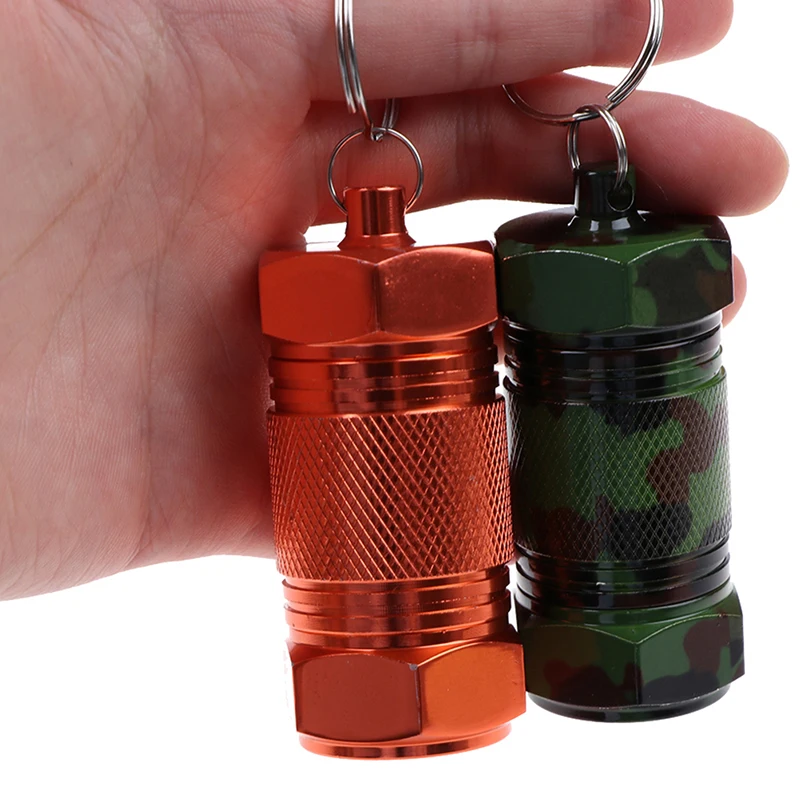 1PCS Aluminium Alloy Multifunctional Brass Seal Waterproof Medicine Outdoor Pocket Pill Box Case Multi-type Top Quality