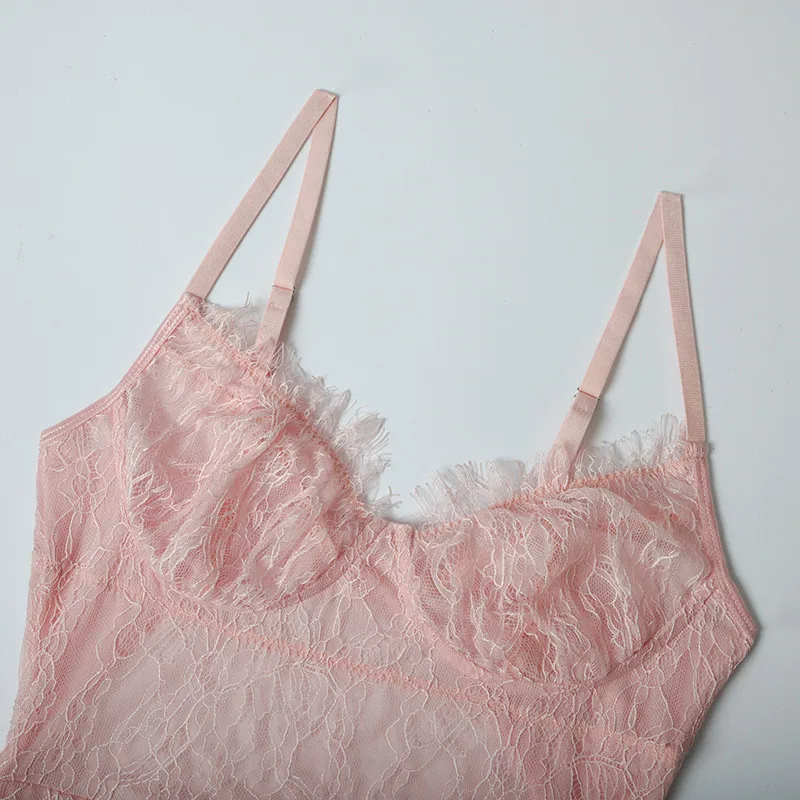pink lace bodysuit women09