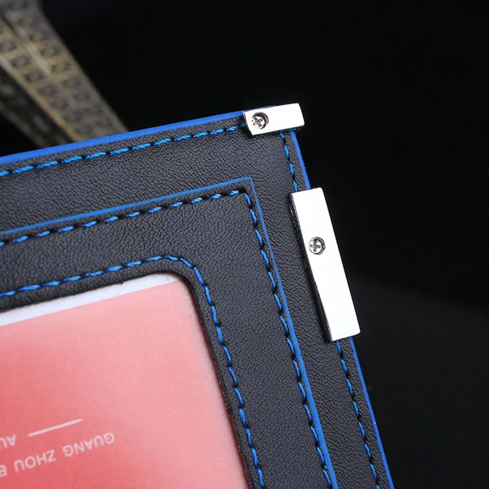Мужской Стильный двойной Бизнес Тонкий кожаный ID/кредитный держатель для карт передний карман кошелек блокирующий бизнес-держатель для карт