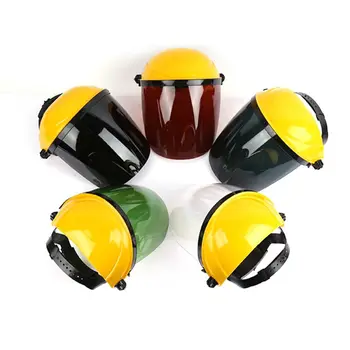 

Multipurpose High Temperature Anti-spit Transparent Plexiglass Face Protection Cover Mask Head-mounted Shield Screen Grinding