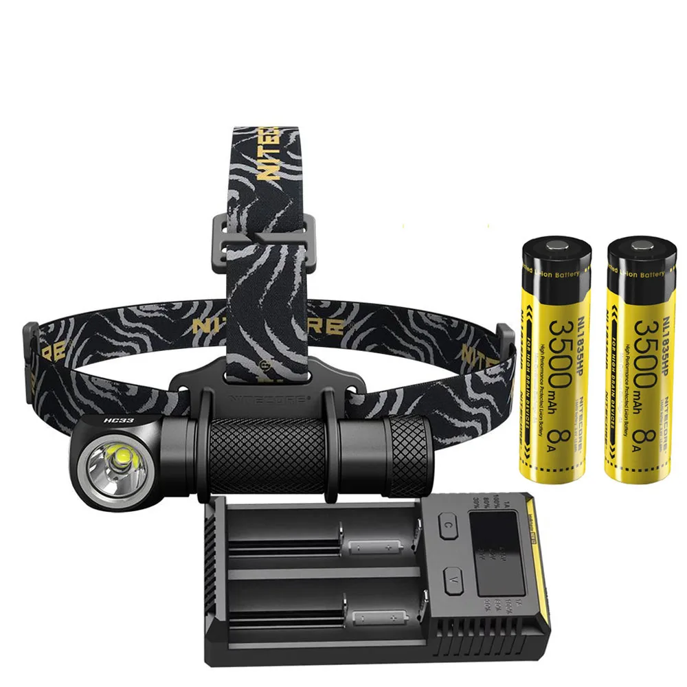 HC33 NL1835HPx2 I2 NITECORE HC33 портативный налобный фонарь CREE XHP35 HD max 1800 люмен луч бросок 187 м головной светильник 8 режимов работы наружный головной светильник - Испускаемый цвет: HC33 NL1835HPx2 I2