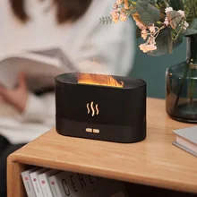 

Simulation Flame Light Aromatherapy Diffuser USB Ultrasonic Essential Oil Diffuser Auto Shut-off For Home Aroma Air Humidifier