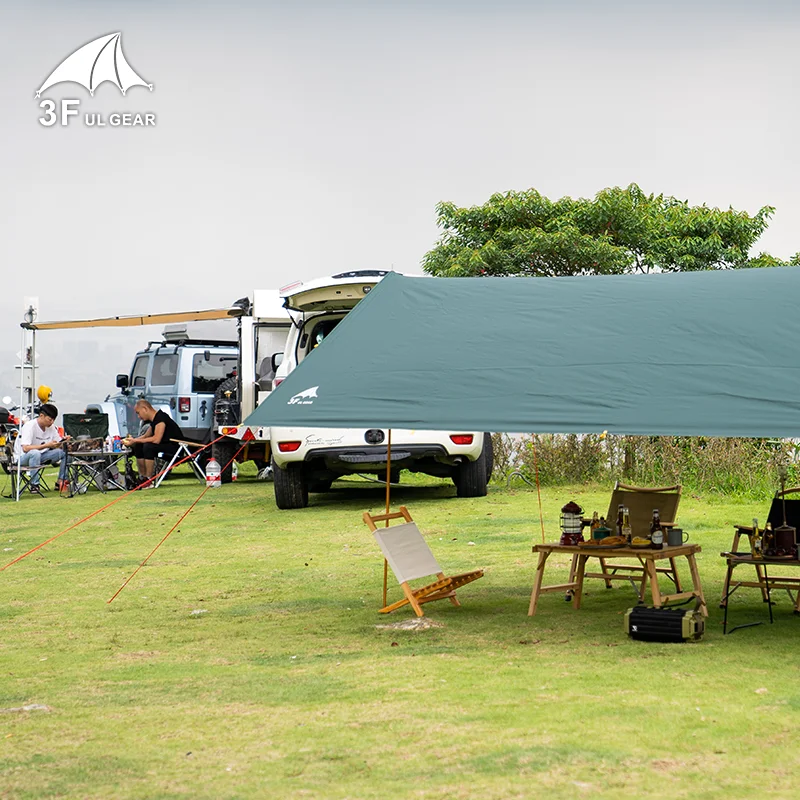 Waterproof Tarpaulin Waterproof Tarp Ultralight Tarp 3F UL GEAR Ultralight 210T Silver Tarp Canopy Sunshade Outdoor Camping Hammock Rain Fly Beach Sun Shelter