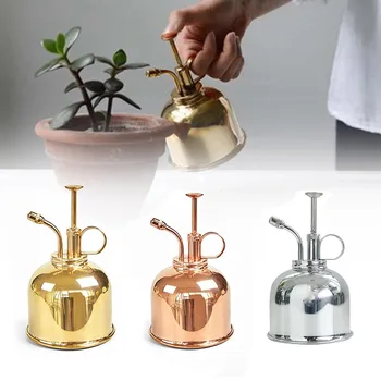 

Newest 300ml Mini Brass Retro Copper Plant Flower Watering Can Pot Spray Bottle Garden Sprayer Gardening Tool