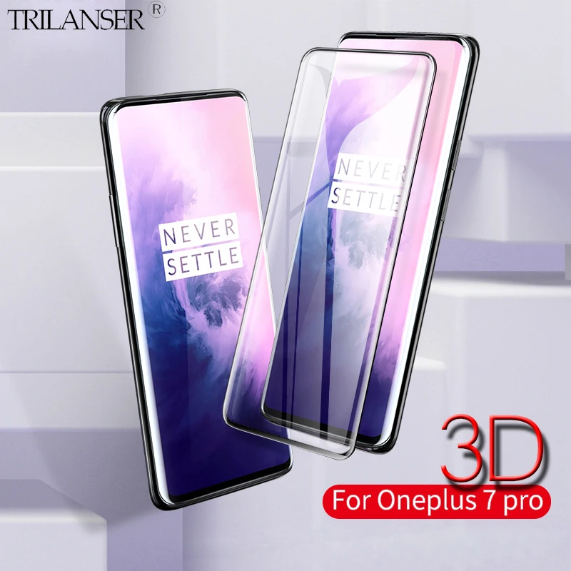 стекло на oneplus 7 3D изогнутое закаленное для ванплас про Защитное экрана камеры 1 plus