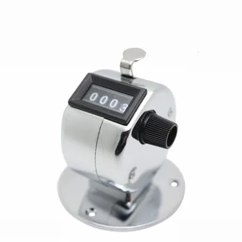 

Mini 0-9999 Counter Metal Case Manual Four-Digit Counter With Plastic Base Hand Tally Counters Clicker Measuring Tool