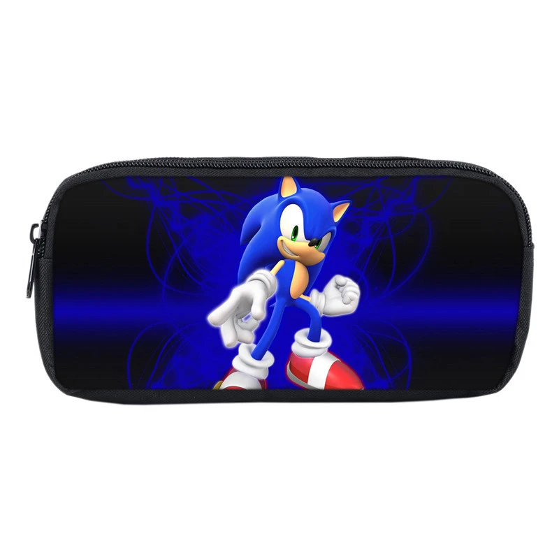 

Printed Anime Sonic Super Mario Bag Cartoon Stationery Pencil Case Makeup Box Storage Pouch Kids School Supplies