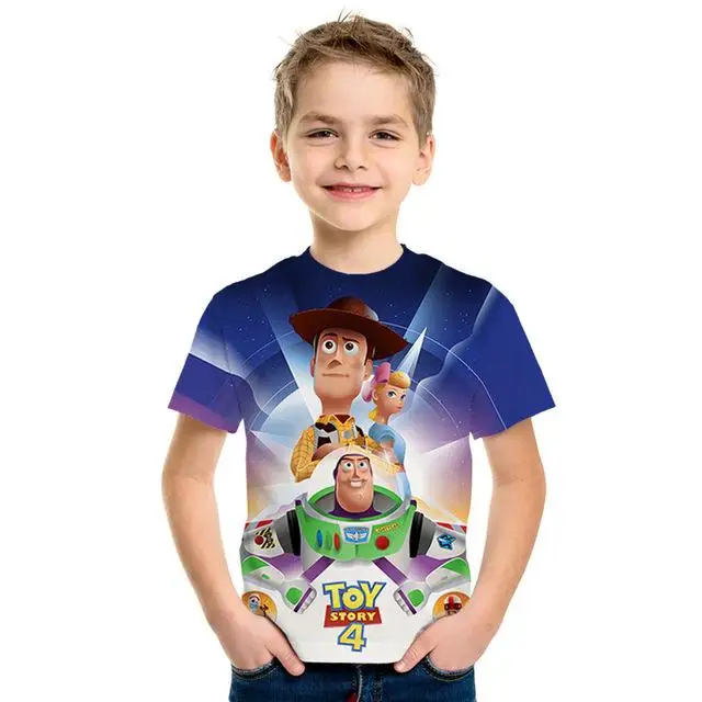 Популярный аниме История игрушек 3D estampado Nio moda nios desgaste amaderado Cool abrigo camiseta Buzz Lightyear nios ropacortamanga - Цвет: NT-777
