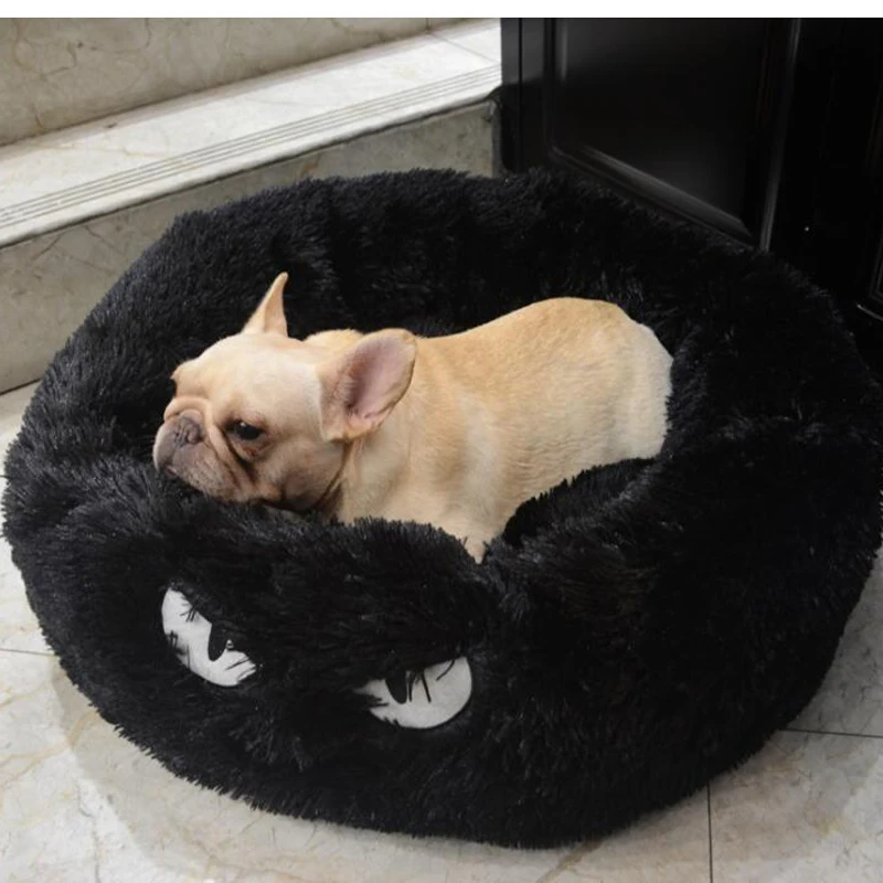 Милая круглая Лежанка для кошек и маленьких собак уютная кровать глубокого сна