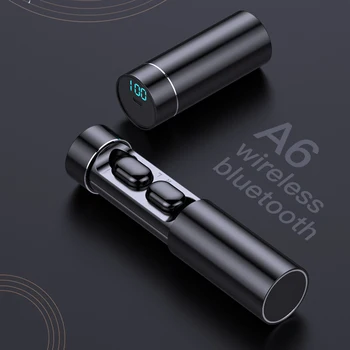 

TWS A6 Wireless headphones Bluetooth earphone Binaural 5.0 Invisible Sports Running Stereo In-Ear Headphones Christmas gifts