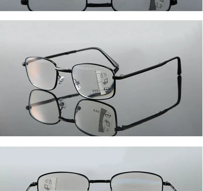 Прогрессивные многофокальные складные очки для чтения, мужские умные очки для чтения с зумом, женские очки для чтения с дальним прицелом, анти-синий чехол