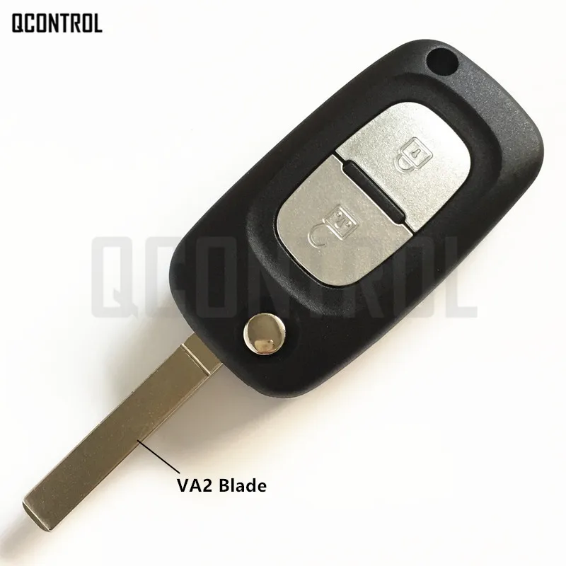 QCONTROL 2 кнопки дистанционного ключа для Renault Clio Kangoo TWINGO ветер 433 МГц PCF7961 чип