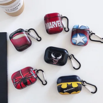 

AirPods Pro Protective Case Iron Man Wireless Headset 1/2 Silicone Airpod Case Avengers for Apple Airpods Case
