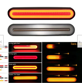 

GISAEV 2pcs 12V 24V Suquential Flowing Car LED Daytime Running Light Waterproof DRL Kit For Auto Driving Turn Signal Lamp Lights