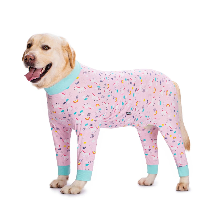 thumbnail image 1 of Pijamas de algodón con estampado de dibujos animados para perros, bonitos pijamas para perros, ropa para perros grandes, monos para perros grandes, 1 of 5