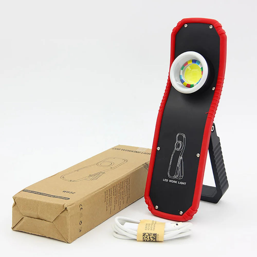 60 Вт Портативный поисковый флэш-светильник USB Перезаряжаемый светодиодный рабочий светильник Магнитный фонарь COB фонарь наружный кемпинговый крюк лампа светильник