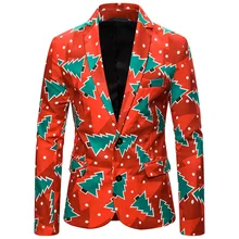 MJARTORIA Winter Newest Christmas Party Wears Men's Slim Fit Suits Fashion Party Christmas Suits Coat For Men