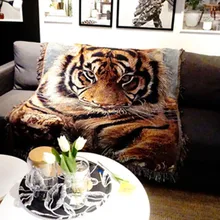 European Style Simulation Tiger Head Carpet Living Room Sofa Cushion Creative Bedroom Background Fabric Decoration X3121