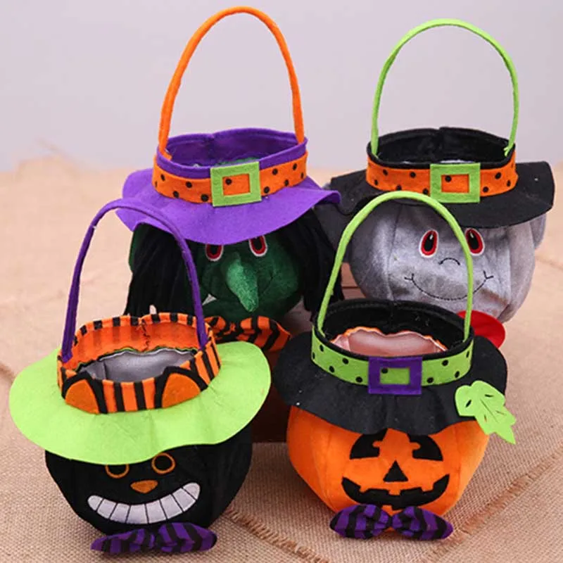 

Halloween 2020 Pumpkin Candy Cute Gift Bag For Kids Trick Or Treat Festival Party Favor Halloween Party Decoration Supplies