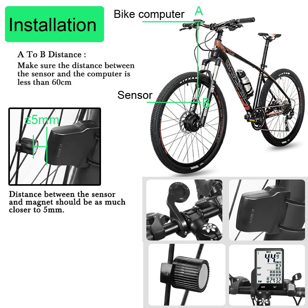Водонепроницаемый велосипедный компьютер беспроводной и проводной MTB велосипедный одометр секундомер Спидометр Часы 2,8 дюймов светодиодный цифровой