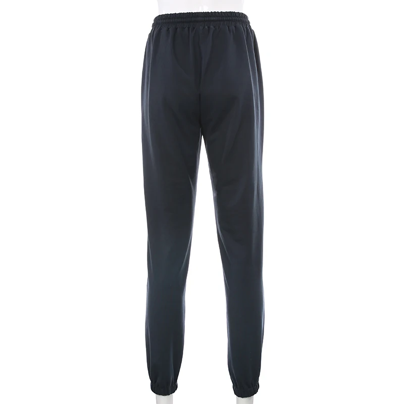 Casual Loose Joggers Sweatpants Women Letter Embroidery High Waisted Trousers Hip Hop Streetwear Workout Baggy Pants