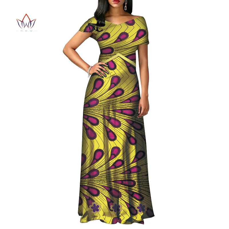 fashion African Dresses for Women Dashiki short sleeve Africa clothing Plus Size Patchwork Party Dresses for Women WY3924 - Цвет: 20