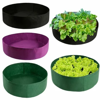 

Raised Breathable Felt Fabric Bed Garden Planting Bag Flower Planter Elevated Vegetable Box Grow Bags Containers Balcony Garden