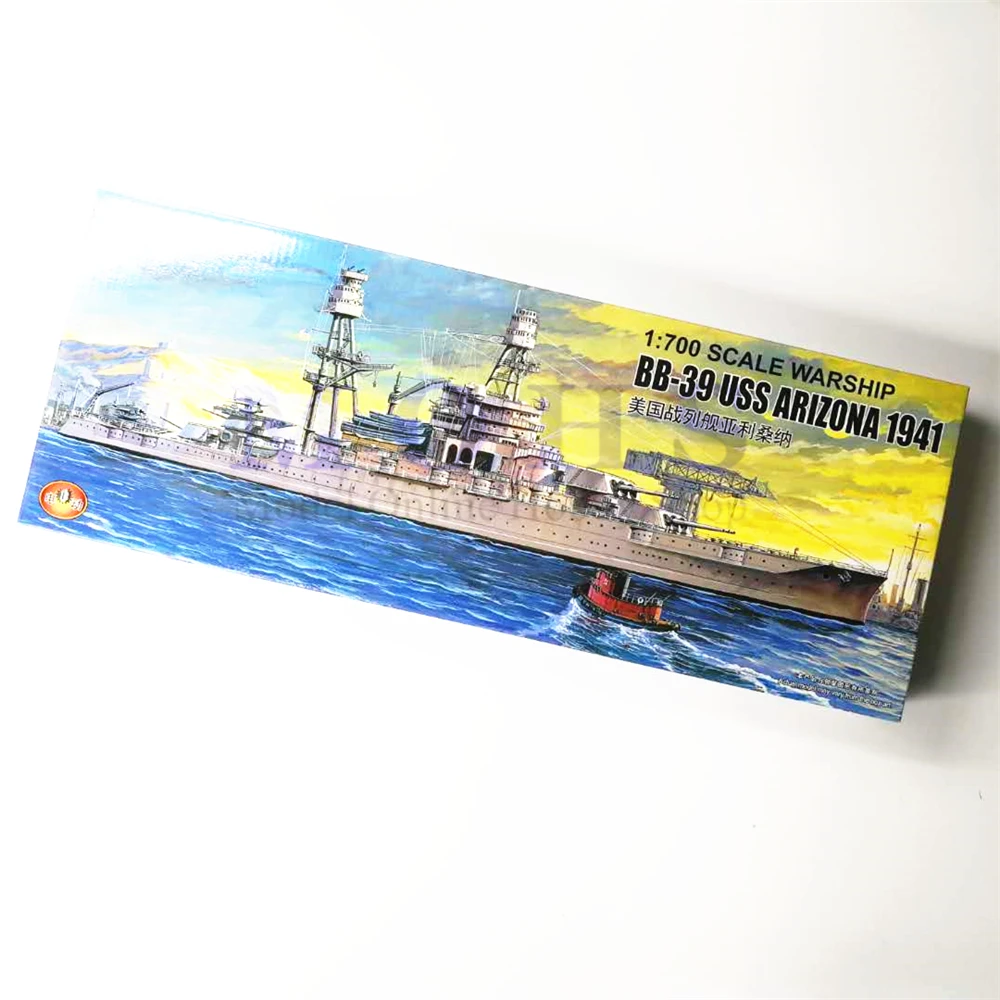 Масштабная модель электрическая масштаб 1/700 военный корабль USS Аризона 1941 сборка