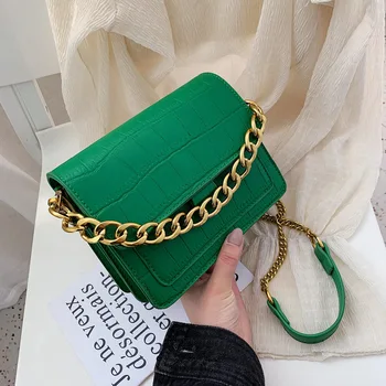 

luxury handbags women bags designer Stone pattern Messenger Crossbody bag gold chain shoulder bag fashion small square bag