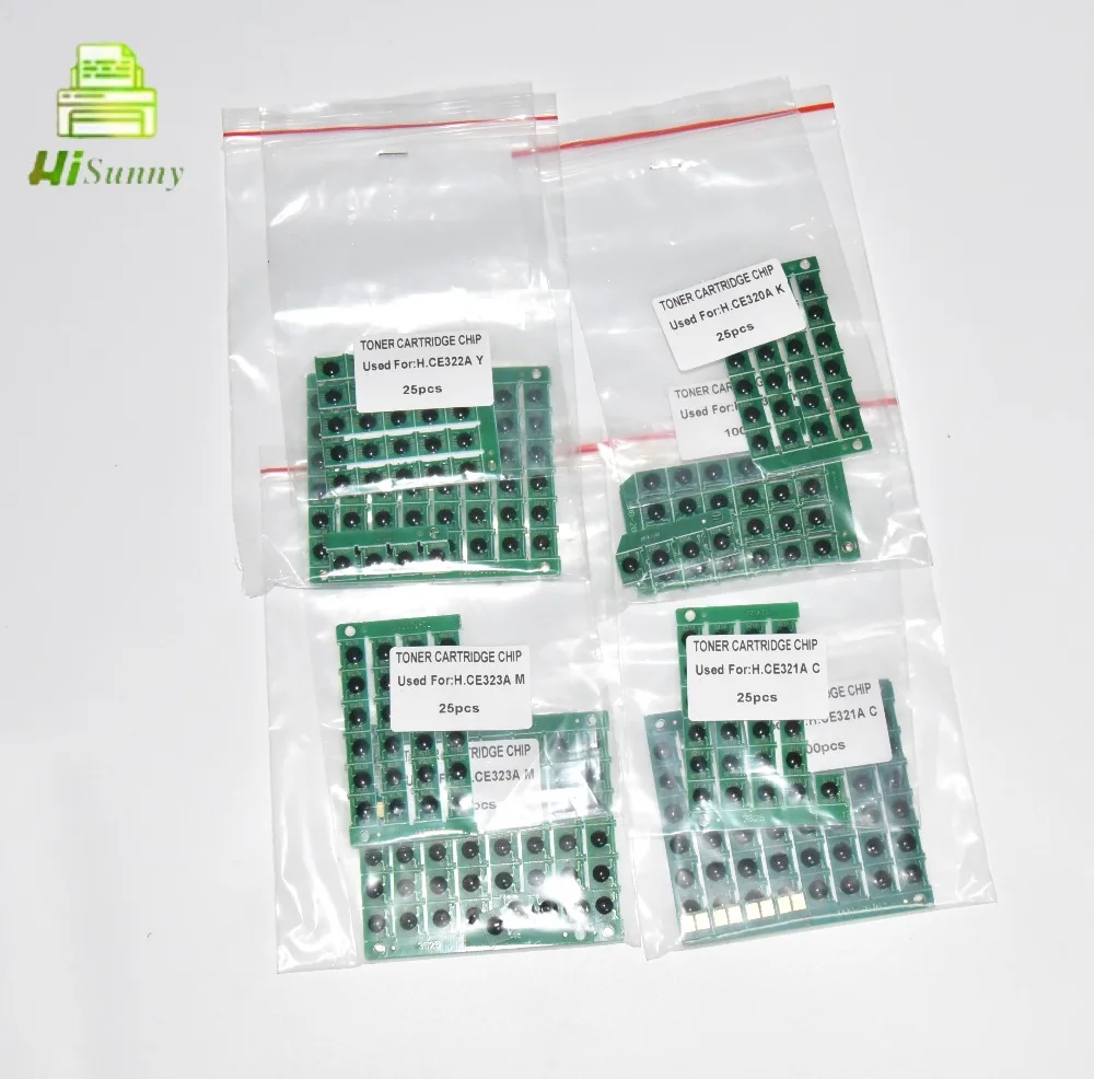 Чип картриджа с тонером 128A CE320A CE321A CE322A CE323A для HP LaserJet Pro CM1415 см 1415 1415fnw CP1525nw CP1525|Чип