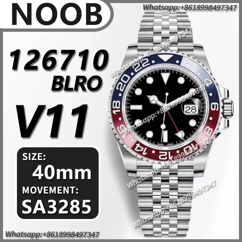 Мужской автоматический механический 40 мм GMT Master II 126710 черный Кокс настоящая