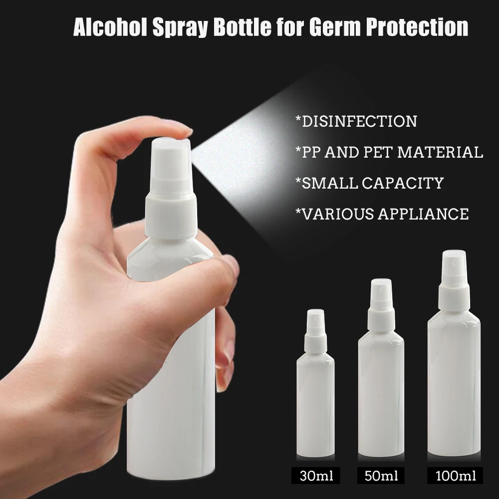 Pp Disinfection Spray Bottle For Alcohol Portable Small Size Convenient And Beneficial For Health 30ml 50ml 100ml Aliexpress