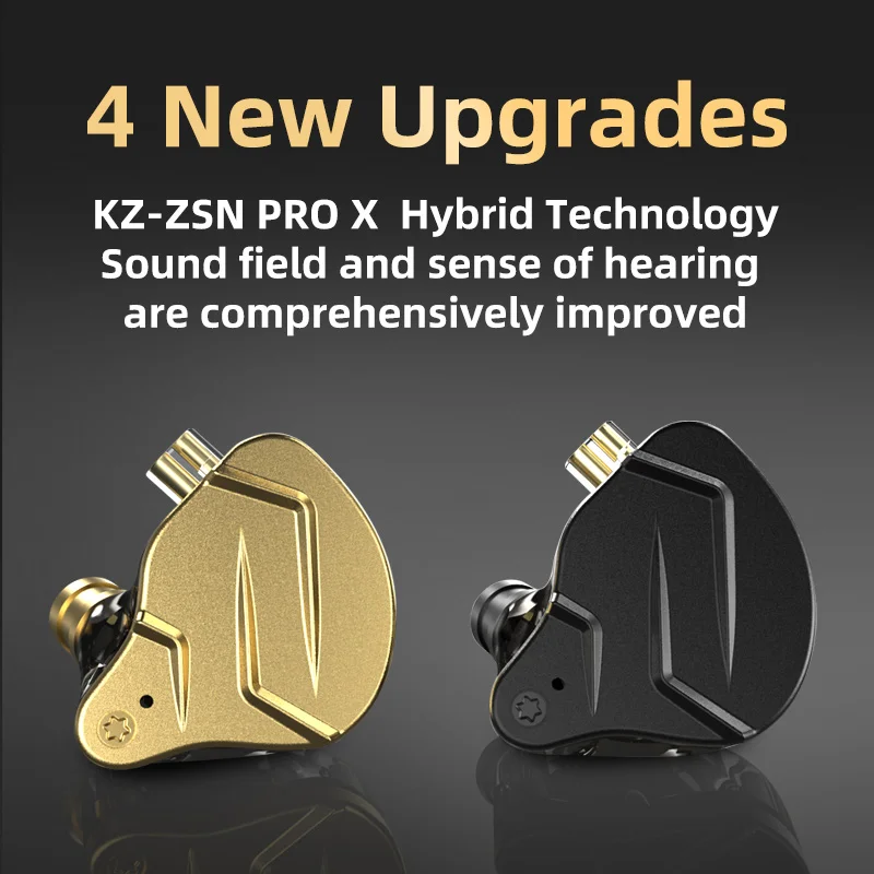 KZ ZSN Pro X Metal Earphones 1BA+1DD Hybrid technology HIFI In Ear