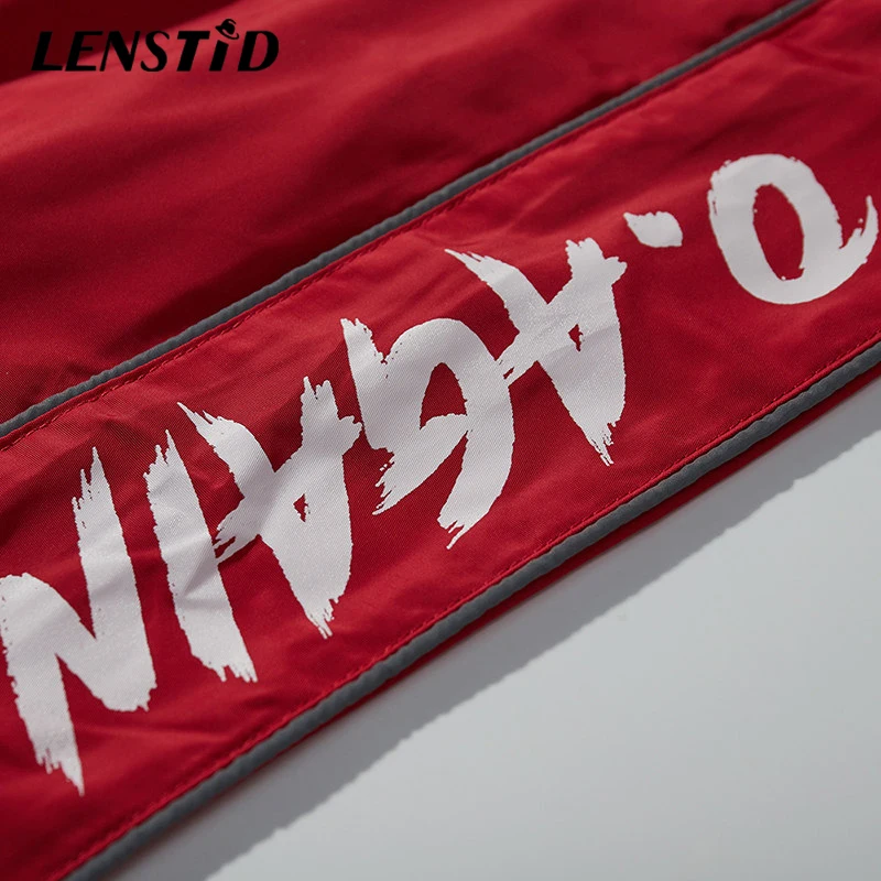 LENSTID осенние черные спортивные штаны Харадзюку, мужские спортивные штаны в стиле хип-хоп, уличная мода, повседневные полосатые шаровары