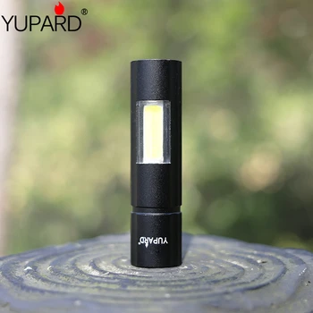 

USB Rechargable Mini COB LED Flashlight 3 Mode Lighting Waterproof Torch Built-in battery Night light working lamp