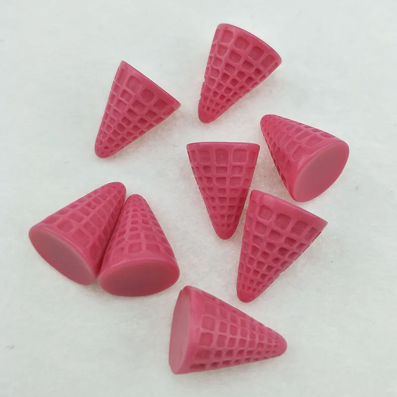 hot pink 40 шт./лот, 1,5*2 см, кабошоны из смолы для мороженого, Скрапбукинг для украшения, каваи, аксессуары для поделок - Цвет: hot pink