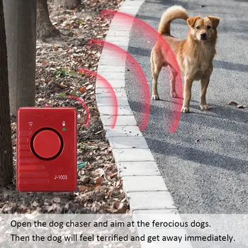 

Ultrasonic Dog Repeller Sonic Deterrent Pet Chaser Multifunctional Red Anti-Barking Dog Stopper Dog Controller With LED Light