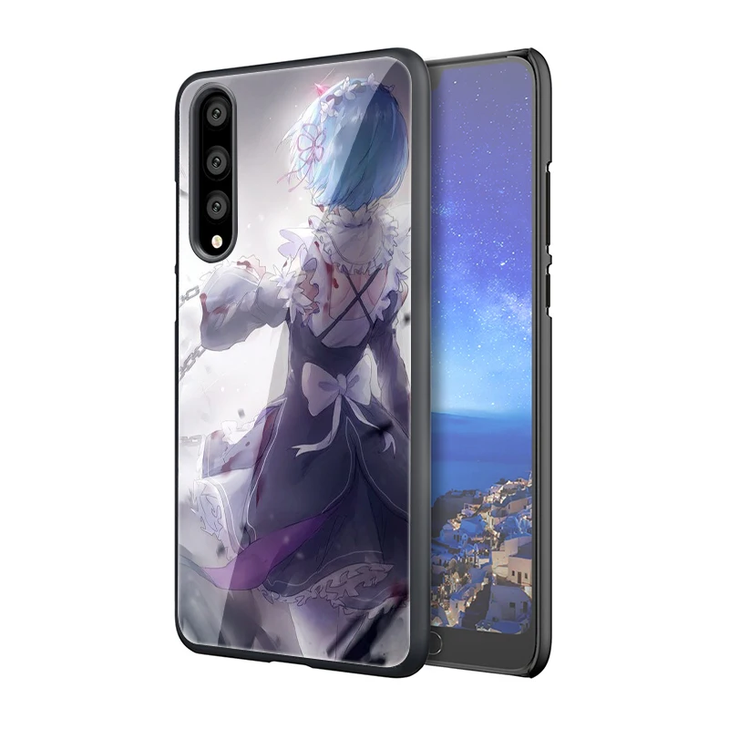 Телефон EWAU Rem и Ram Re Zero из закаленного стекла чехол для Huawei P10 P20 P30 mate 20 Lite pro P Smart Y6 Y9 Honor 8X9 10