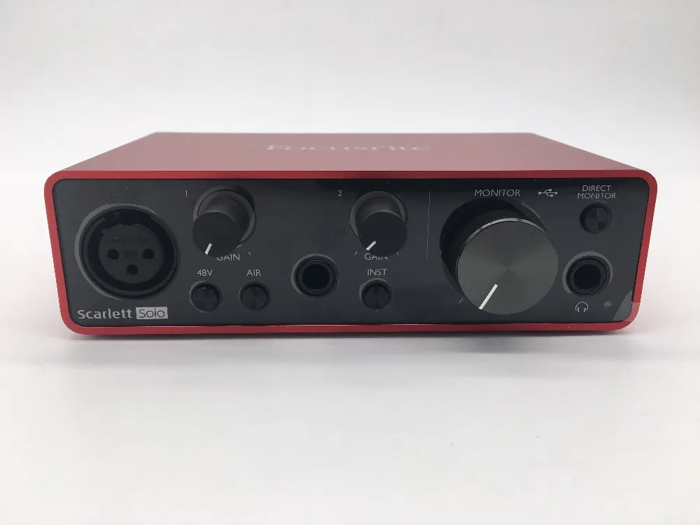 Модернизированный Focusrite Scarlett Solo 3rd gen USB аудио интерфейс звуковая карта 24 бит/192 кГц AD-конвертеры для записи микрофонной гитары