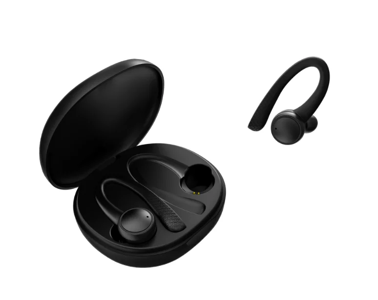 Черный TWS 5,0 настоящие беспроводные Bluetooth наушники HiFi стерео беспроводные наушники Спортивная гарнитура с двойным микрофоном зарядная коробка для смартфона - Цвет: Черный
