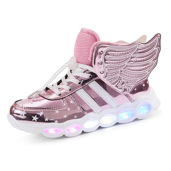 

Children Led Sneakers Brand Kids Boots Luminous Sneakers Boy Girl Cartoon LED Light Up Shoes Glowing with Light Kids Shoes