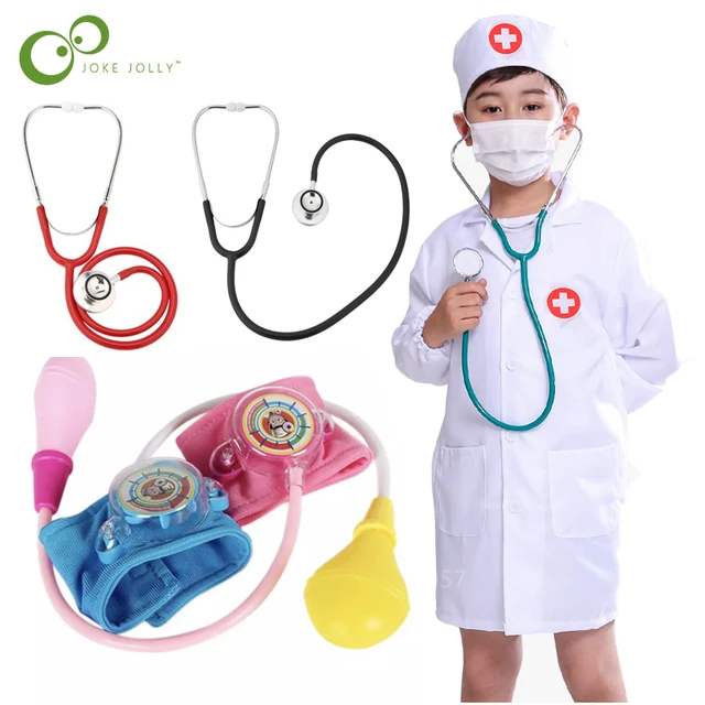 Simulation doctor nurse work Children Uniform Cross Coat Halloween Costume Kids Cosplay Baby Toys Set Fancy Party birthday 1
