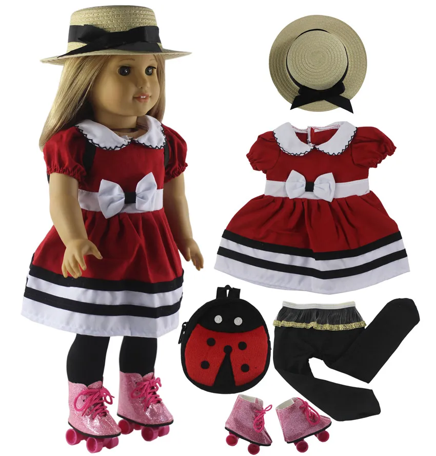 Много стилей на выбор 18 дюймов кукольная одежда для американской куклы или Куклы нашего поколения, 18 дюймов кукольные аксессуары X124