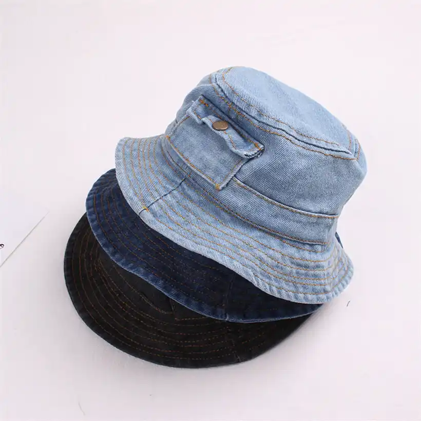 baby denim bucket hat
