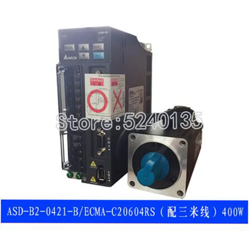 ECMA-C20604RS + ASD-B2-0421-B DELTA 400 Вт 3000 об/мин 1.27N. m ASDA-B2 60 мм AC Серводвигатель комплект с
