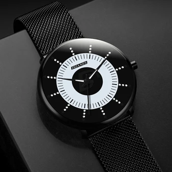 

Men Watch Luxury Sport Quartz WristWatch Stainless Steel Leather Mesh Strap Luminous function Casual Watches relogio masculino